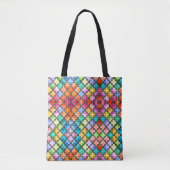Rainbow mosaic pattern トートバッグ (正面)