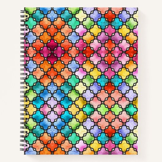 Rainbow mosaic pattern ノートブック (正面)