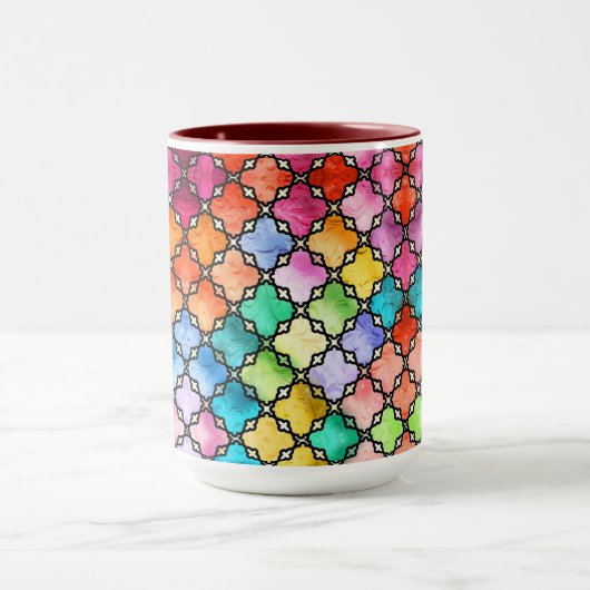 Rainbow mosaic pattern マグカップ (中央)