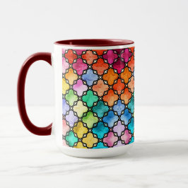 Rainbow mosaic pattern マグカップ