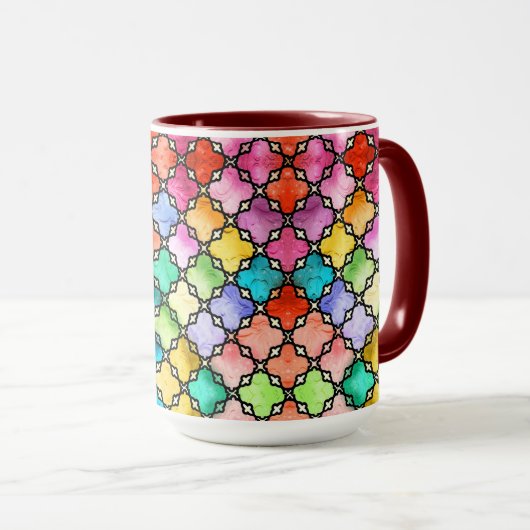 Rainbow mosaic pattern マグカップ (正面右)