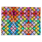 Rainbow mosaic pattern ラージペーパーバッグ (裏面)