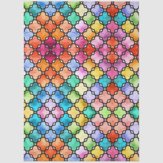 Rainbow mosaic pattern 薄葉紙 (正面)
