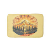 Rainbow Mountain Peak | Retro Mountains Sunrise  バスマット (正面)