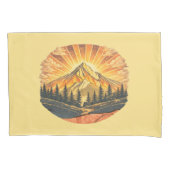 Rainbow Mountain Peak | Retro Mountains Sunrise  枕カバー (正面左)