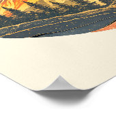 Rainbow Mountain Peak Retro Mountains Sunrise Art ポスター (角)