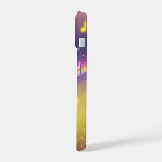 Rainbow Music Notes Galaxy Phone Case iPhone 15ケース (左側面)