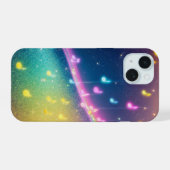 Rainbow Music Notes Galaxy Phone Case iPhone 15ケース (裏面横)