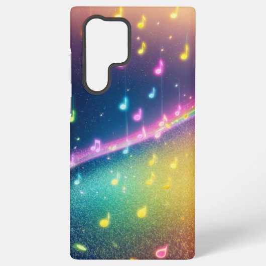 Rainbow Music Notes Galaxy Phone Case Samsung Galaxyケース (裏面)