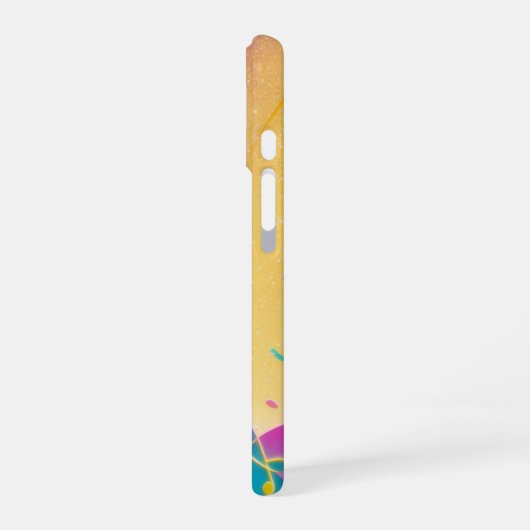Rainbow Music Notes Pop Art Phone Case iPhone 16ケース (左側面)