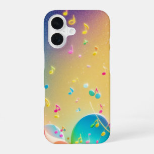 Rainbow Music Notes Pop Art Phone Case iPhone 16ケース