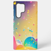 Rainbow Music Notes Pop Art Phone Case Samsung Galaxyケース (裏面)