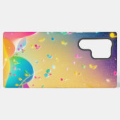 Rainbow Music Notes Pop Art Phone Case Samsung Galaxyケース (裏面横)