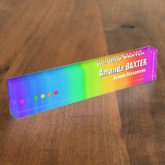 Rainbow Name Tag デスクネームプレート