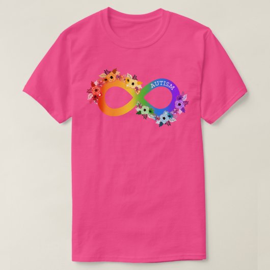Rainbow Neurodiversity Is Beautiful ADHD Autism Aw Tシャツ (デザイン正面)