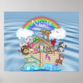 RAINBOW NOAHS ARK NURSERY DECORATION Poster ポスター (正面)