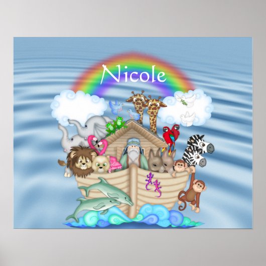 RAINBOW NOAHS ARK NURSERY DECORATION Poster ポスター (正面)