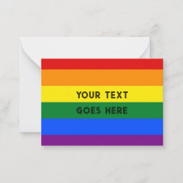 RAINBOW note card blank flat to personalise ノートカード