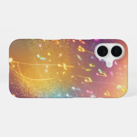 Rainbow Note Symphony Phone Case iPhone 16ケース (裏面横)