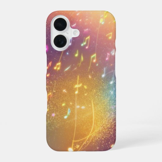 Rainbow Note Symphony Phone Case iPhone 16ケース (裏面)