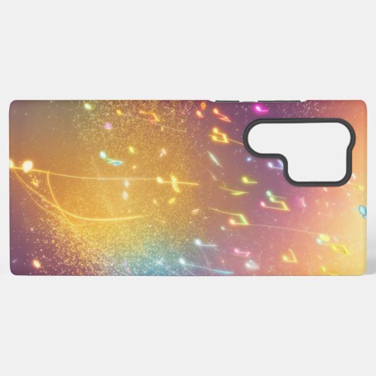 Rainbow Note Symphony Phone Case Samsung Galaxyケース (裏面横)
