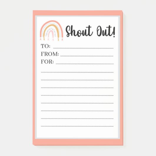 Rainbow Notes from Rainbow Shout Out Post It Notes ポストイット (正面)