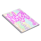 Rainbow “Notes” Notebook – Neon Pastel Aesthetic ノートブック (右側)