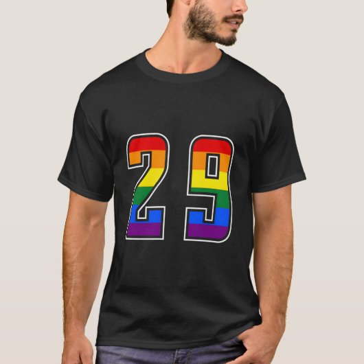 Rainbow Number 29 Team Junior Numbered Uniform Tシャツ (正面)