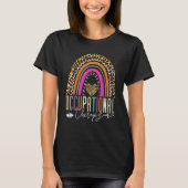 Rainbow Occupational Therapy Leopard OT Therapist  Tシャツ (正面)