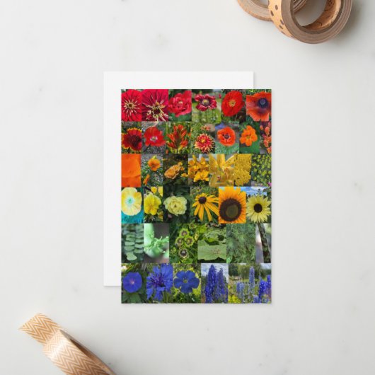 Rainbow of Flowers  ノートカード (正面/裏面インサイチュ)