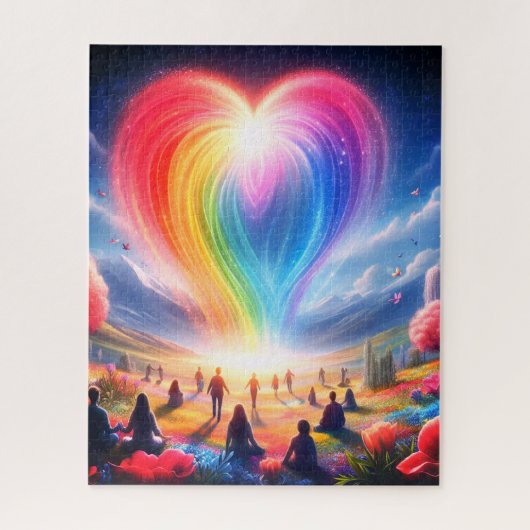 Rainbow of Love All Over the World 16x20 500 Piece ジグソーパズル (縦)