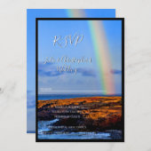 Rainbow of Love & Happiness結婚, s, RSVP 招待状 (正面/裏面)