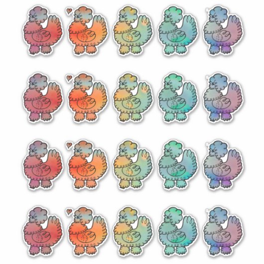Rainbow of Silkies Vinyl Sticker品揃え シール (正面)