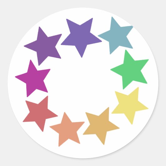 Rainbow of Starsスタンプ ラウンドシール (正面)