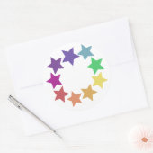 Rainbow of Starsスタンプ ラウンドシール (封筒)