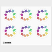 Rainbow of Starsスタンプ ラウンドシール (シート)