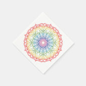 Rainbow Ombre Mandala  スタンダードカクテルナプキン (角)