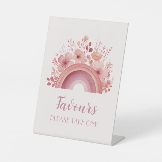 Rainbow Onederful 1st Birthday Favours  台座サイン (正面)