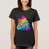 Rainbow Op Emoji Cute Unicorn O Flower Silly Tシャツ (正面)