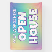 Rainbow OPEN HOUSE Custom Banner 横断幕 (縦)