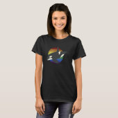 Rainbow Orca Killer Whale Earth Activist Marine Bi Tシャツ (正面フル)