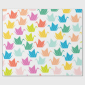 Rainbow Origami Crane Wrapping Paper ラッピングペーパー (フラット)