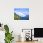 Rainbow over Hawea Lake, South Island, New ポスター (ホームオフィス)