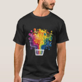 Rainbow Paint Explosion from a Basket Tシャツ (正面)