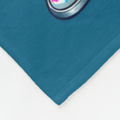 Rainbow paint rabbit batter funny easter bunny フリースブランケット (角)