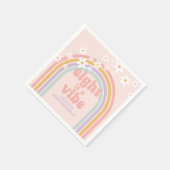 Rainbow Pastel Eight is a Vibe 8歳の誕生日 スタンダードカクテルナプキン (角)