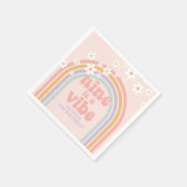 Rainbow Pastel Nine is a Vibe 9歳の誕生日 スタンダードカクテルナプキン (角)