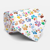 Rainbow Paw Prints Tie ネクタイ (ロール)