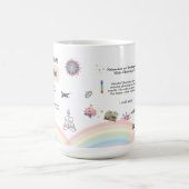 Rainbow peace Serenity Antistress Calm Meditation コーヒーマグカップ (中央)