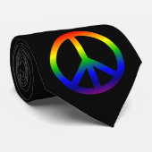Rainbow Peace Symbol ネクタイ (ロール)